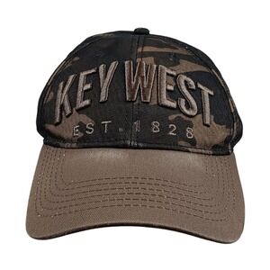 Key West Hat Camo ETO Apparel Brown Baseball Cap Adjustable Mens‎